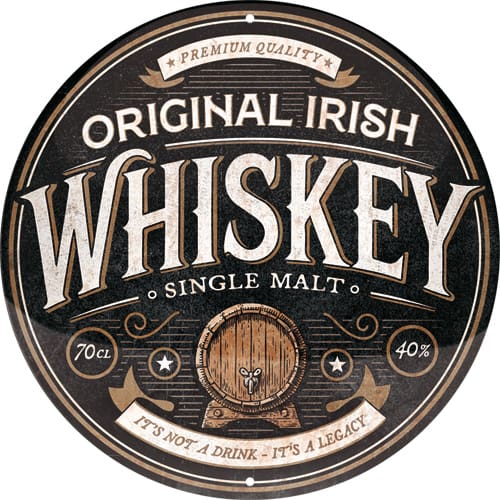 Original Irish Whisky Skilt Ø35 - Billede 2