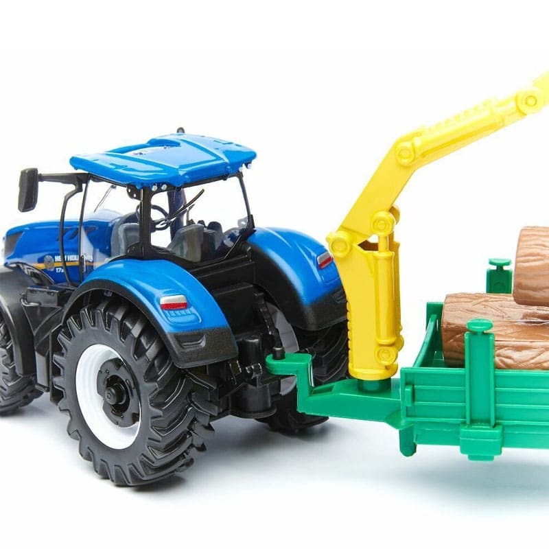 Bburago Traktor New Holland T7.315 Med Trailer – Flere Varianter - Billede 5