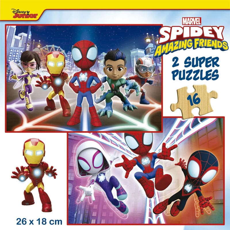 Educa Puslespil Spidey Og Hans Fantastiske Venner – 2X16 Brikker - Billede 5